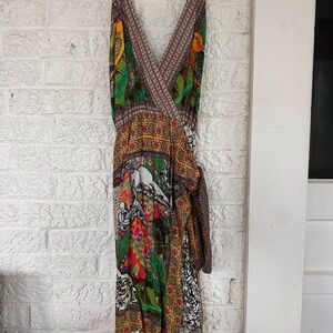 Farm Rio Gavatari V-Neck Mini Tropical Romper S Small